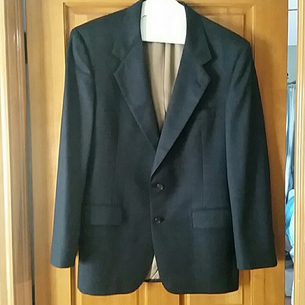 Bill Blass Mens Wool Navy Suitcoat